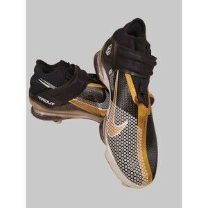Mens 15 Nike Force Zoom Trout 7 Baseball Cleats Black Gold CI3134-012